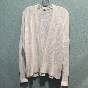 GAP Women's Light Cream Open-Front Cardigan